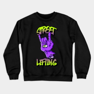 STREETLIFTING - spooky hand design Crewneck Sweatshirt